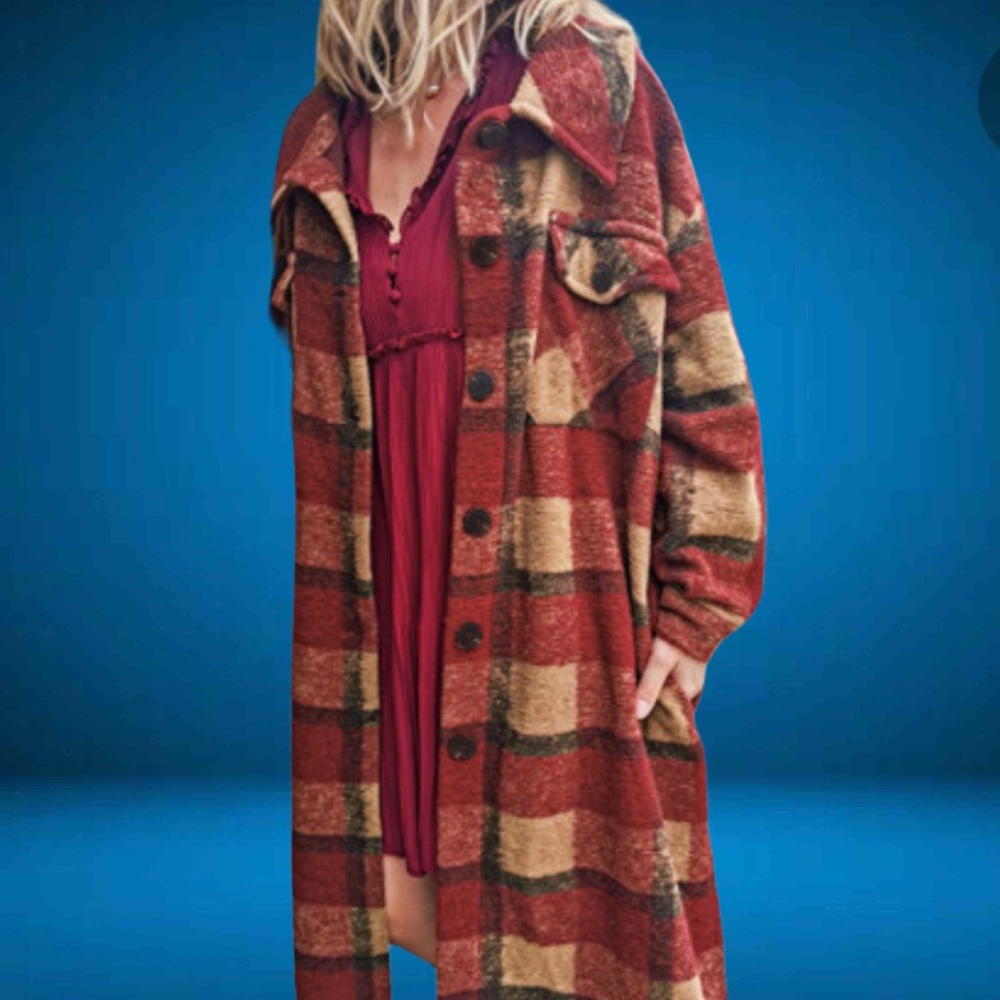 Red plaid jacket/ shacket